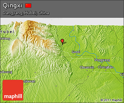 Physical 3D Map of Qingxi