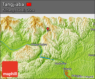 Physical 3D Map of Tangjiaba