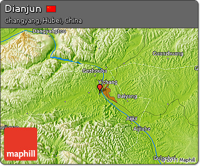 Physical 3D Map of Dianjun