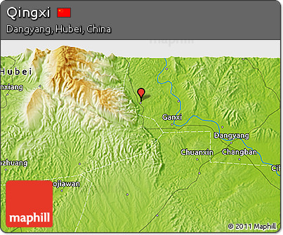 Physical 3D Map of Qingxi