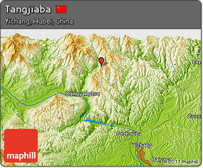 Physical 3D Map of Tangjiaba