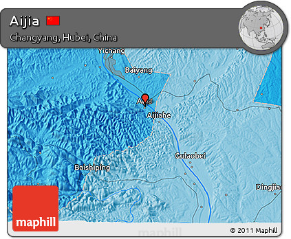 Political 3D Map of Aijia