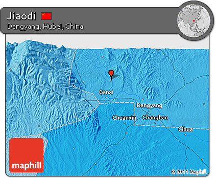 Political 3D Map of Jiaodi