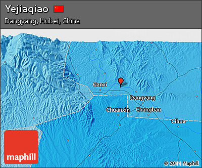 Political 3D Map of Yejiaqiao