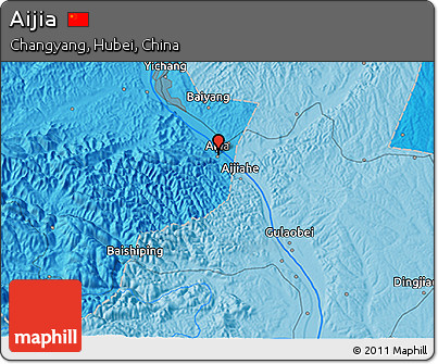 Political 3D Map of Aijia