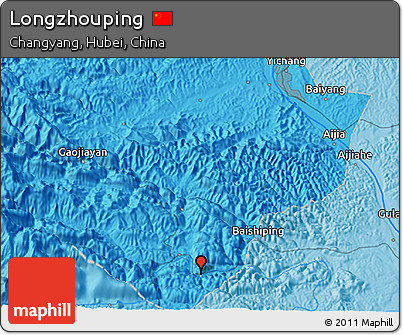 Political 3D Map of Longzhouping