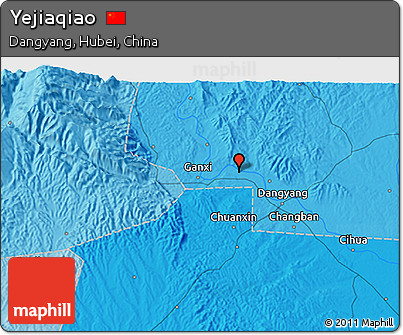 Political 3D Map of Yejiaqiao