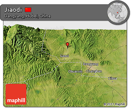 Satellite 3D Map of Jiaodi