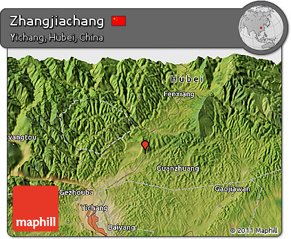 Satellite 3D Map of Zhangjiachang