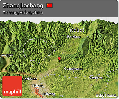 Satellite 3D Map of Zhangjiachang