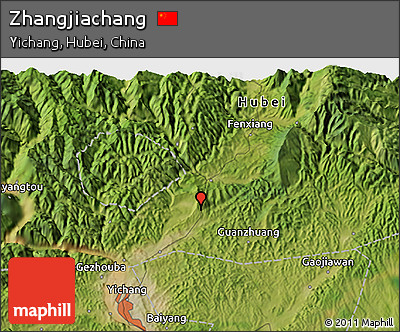 Satellite 3D Map of Zhangjiachang