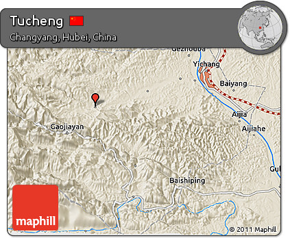 Shaded Relief 3D Map of Tucheng