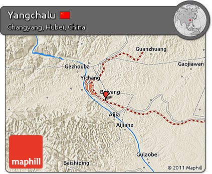 Shaded Relief 3D Map of Yangchalu