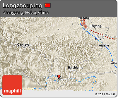Shaded Relief 3D Map of Longzhouping