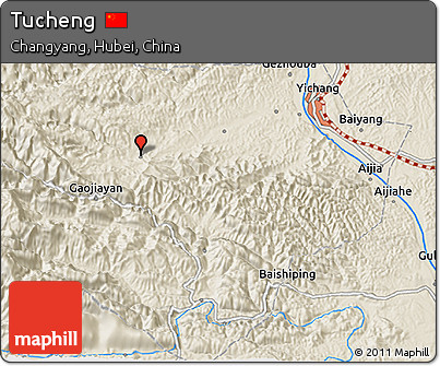 Shaded Relief 3D Map of Tucheng