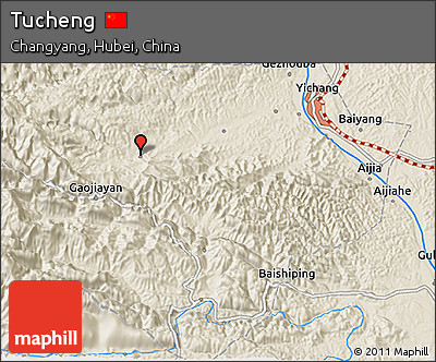 Shaded Relief 3D Map of Tucheng