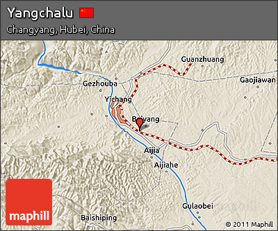 Shaded Relief 3D Map of Yangchalu