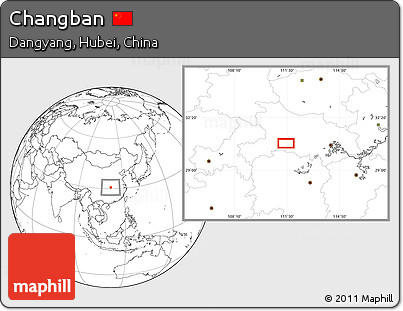 Blank Location Map of Changban