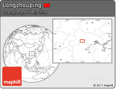 Blank Location Map of Longzhouping