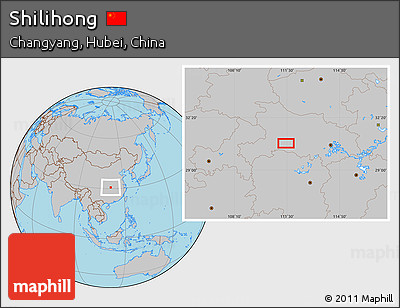 Gray Location Map of Shilihong