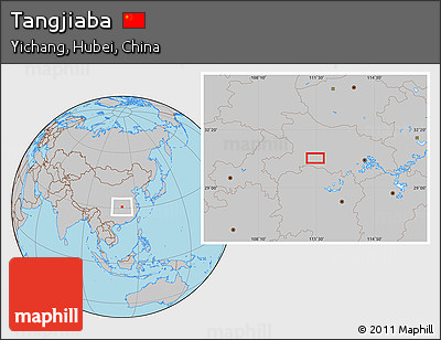 Gray Location Map of Tangjiaba