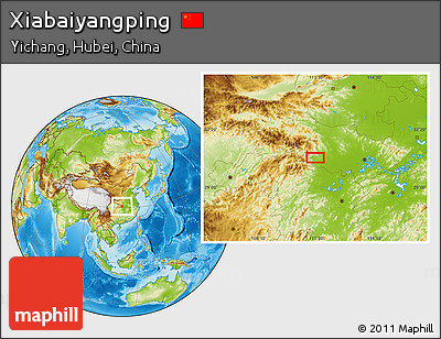 Physical Location Map of Xiabaiyangping