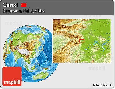 Physical Location Map of Ganxi