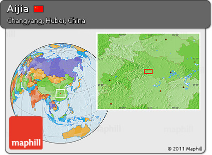Political Location Map of Aijia