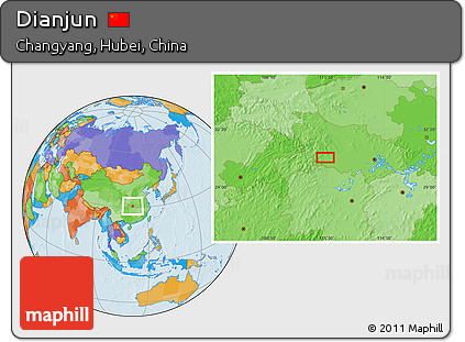 Political Location Map of Dianjun