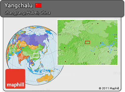 Political Location Map of Yangchalu