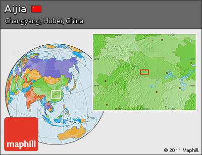 Political Location Map of Aijia