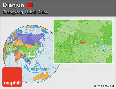 Political Location Map of Dianjun