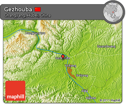 Physical Map of Gezhouba