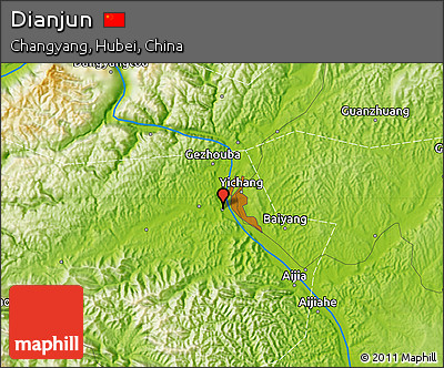 Physical Map of Dianjun