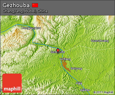 Physical Map of Gezhouba