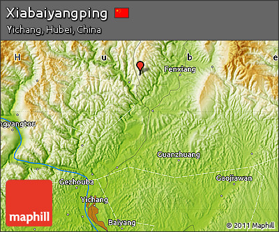 Physical Map of Xiabaiyangping