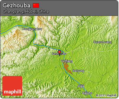 Physical Map of Gezhouba