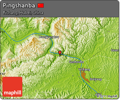 Physical Map of Pingshanba