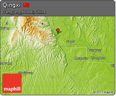 Physical Map of Qingxi