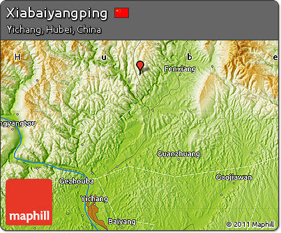Physical Map of Xiabaiyangping