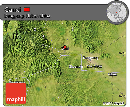 Satellite Map of Ganxi