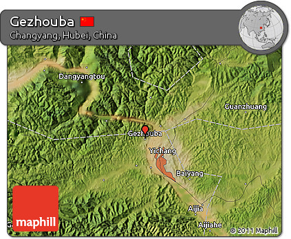 Satellite Map of Gezhouba