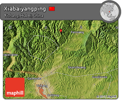 Satellite Map of Xiabaiyangping