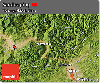 Satellite Map of Sandouping