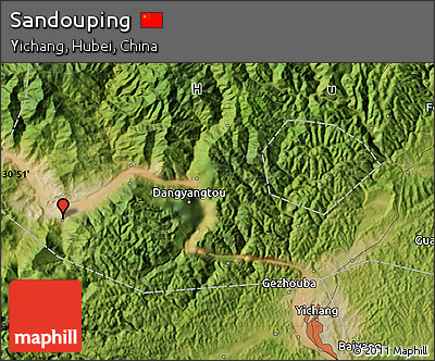 Satellite Map of Sandouping