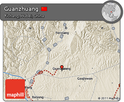 Shaded Relief Map of Guanzhuang