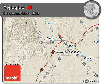 Shaded Relief Map of Yejiaqiao