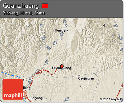 Shaded Relief Map of Guanzhuang