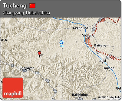 Shaded Relief Map of Tucheng