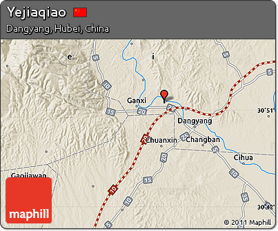 Shaded Relief Map of Yejiaqiao